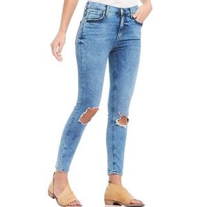 Free People busted knee skinny jeans